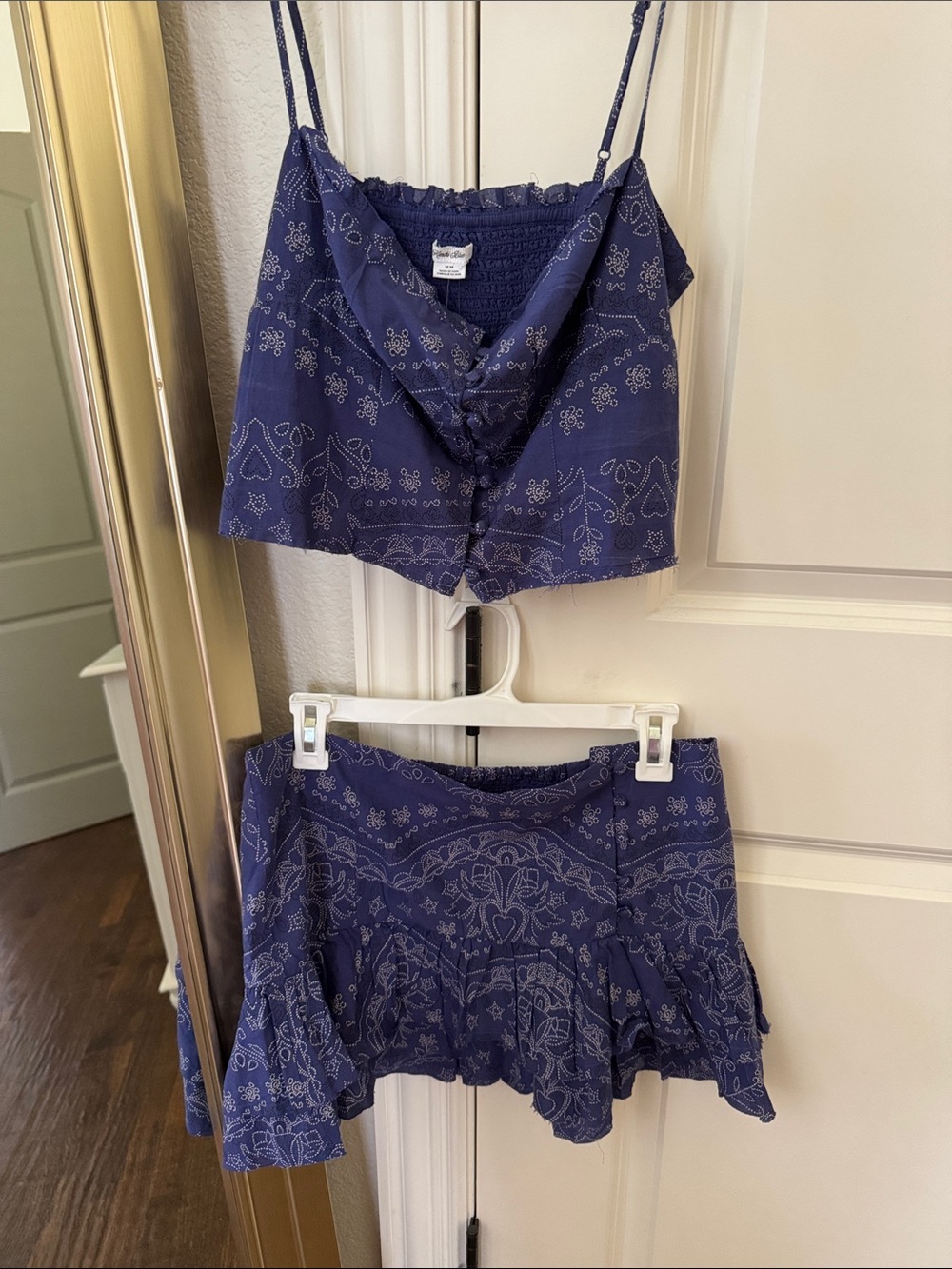 Kimchi Blue Blue Bandana-Print Two-Piece Set